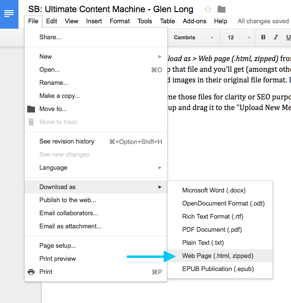 Download images in Google Docs