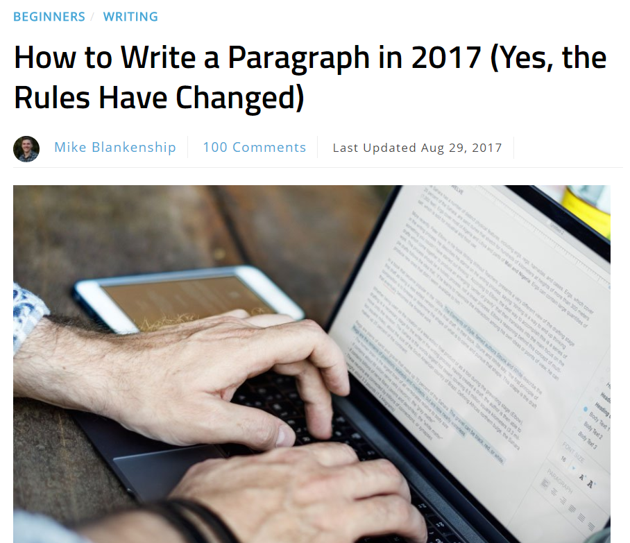 How to Write a Paragraph in 2017