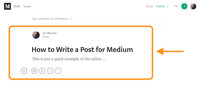 Medium Post Editor