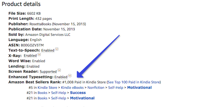 Find eBook Amazon best seller rank