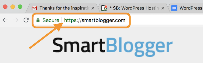 browser address bar with https