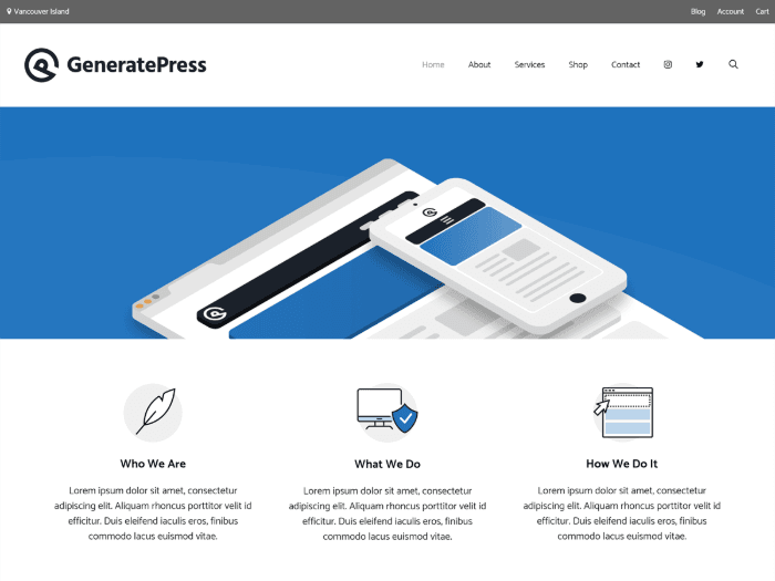 free wordpress themes GeneratePress