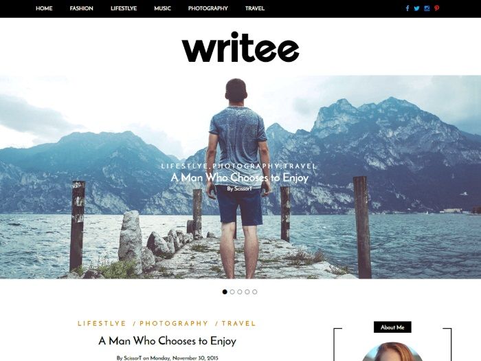 free wordpress themes writee