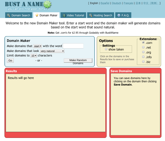 blog name generator domain maker
