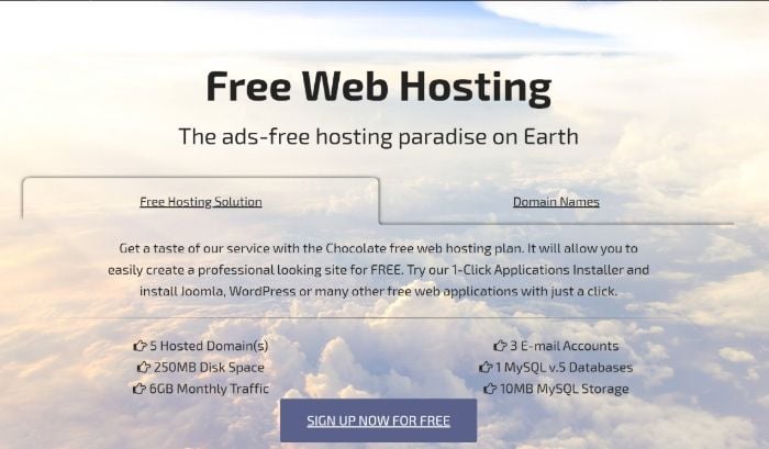 Hosting WordPress gratuito - Freehostia