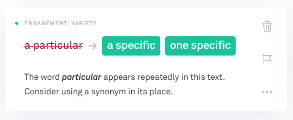 Grammarly Review: subsitutions