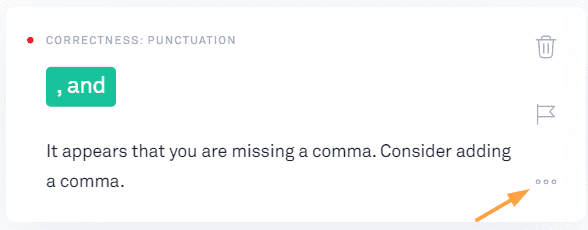Grammarly Review: feedback example