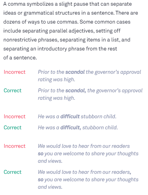 Grammarly Review: error example
