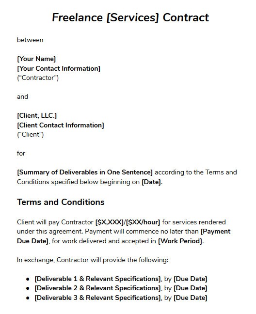 freelance contract template