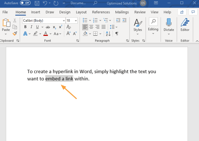 microsfot word highlight text font box