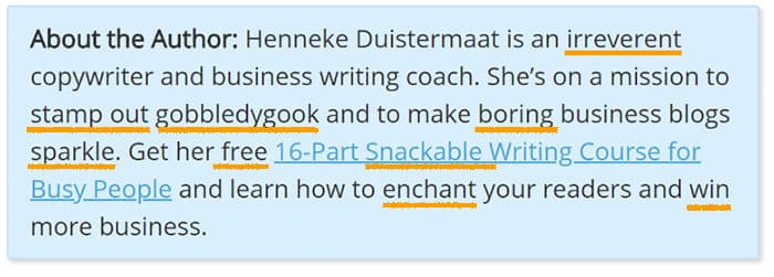 Using Power Words in Author Bios - Henneke Duistermaat