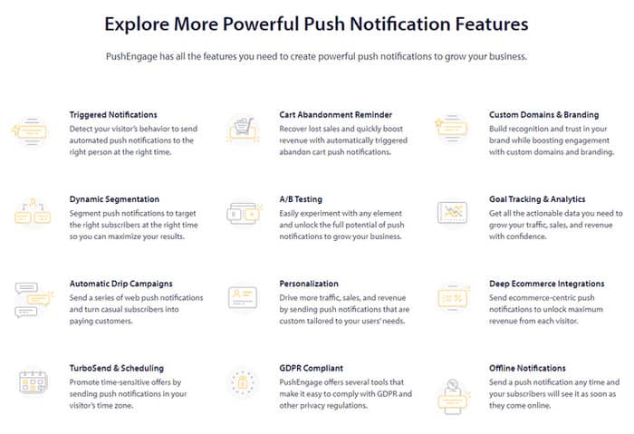 push engage review features