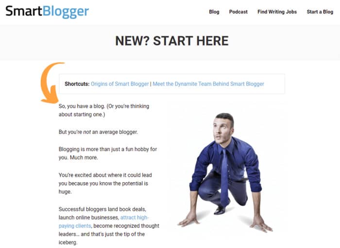 content writer smart blogger about page