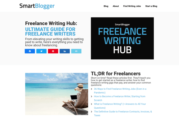 freelance writing sites smartblogger freelance writing hub page