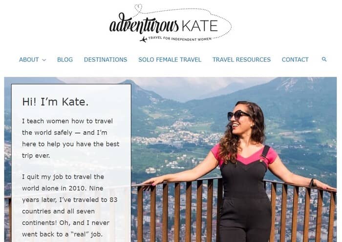 Travel Blogs Adventurous Kate Funnels Blogpage