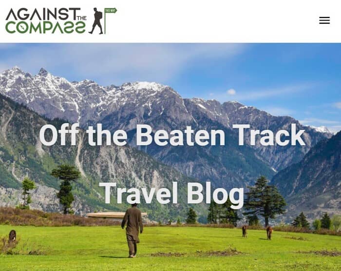 travel blogs against the compass homepage