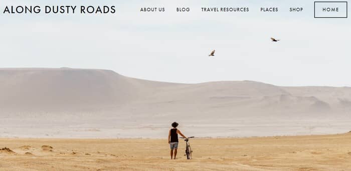Travel Blogs Along Dusty Roads Funnels Blogpage
