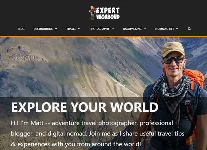travel blogs expert vagabond homepage