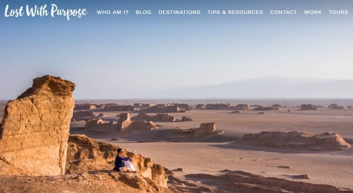 travel blogs lost with purpose homepage