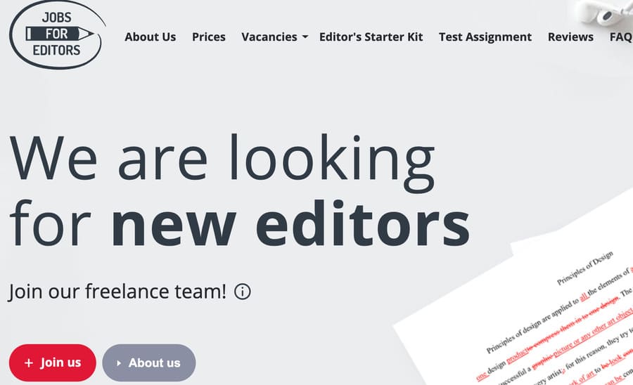jobs for editors screenshot