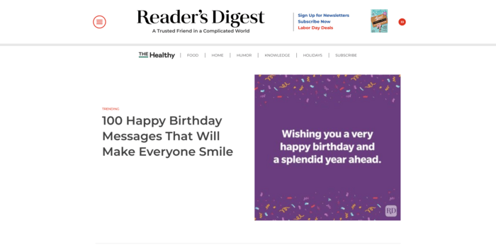 Comedy Writing Jobs Readers Digest Screenshot