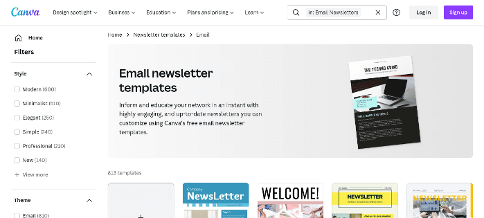 Email Newsletter Templates Canva