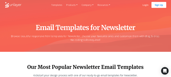 Email Newsletter Templates Unlayer