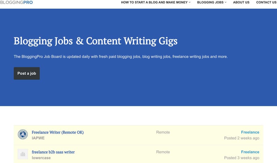 freelance writing sites bloggingpro writing jobs