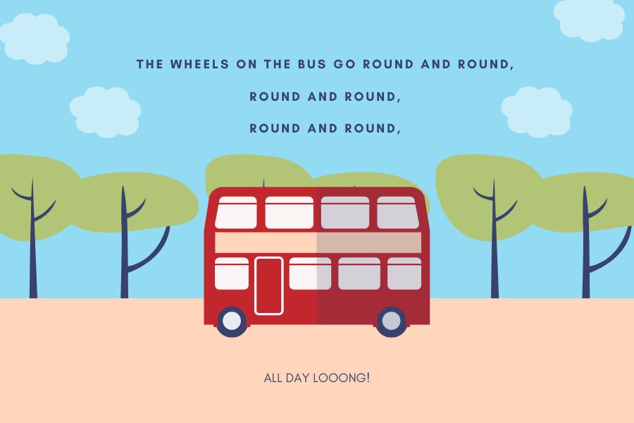 tautology examples song the wheels on the bus