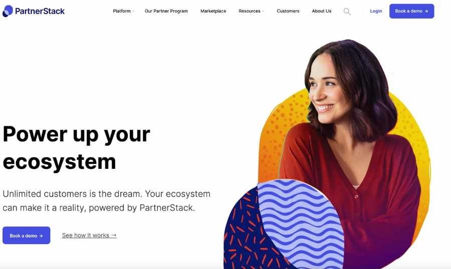 Affiliate software PartnerStack homepage.