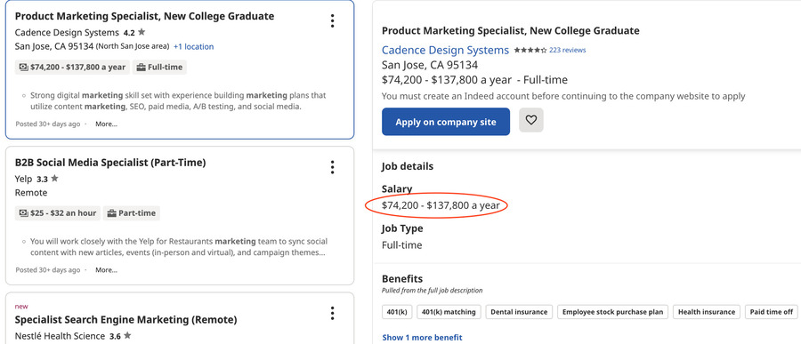 digital marketing jobs product marketing specialist from Indeed