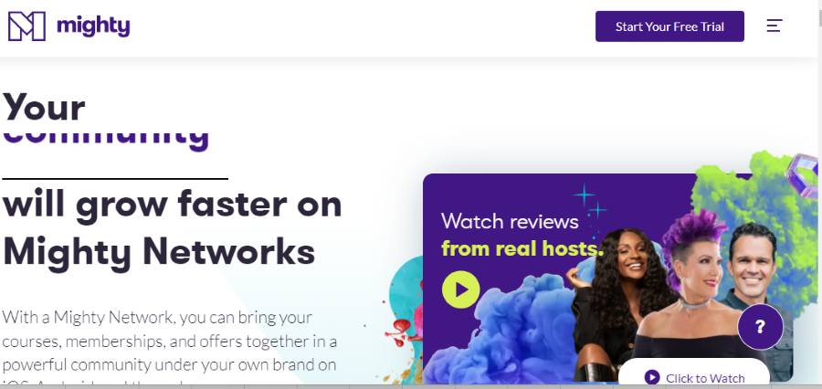 Mighty Networks online course platform pricing page