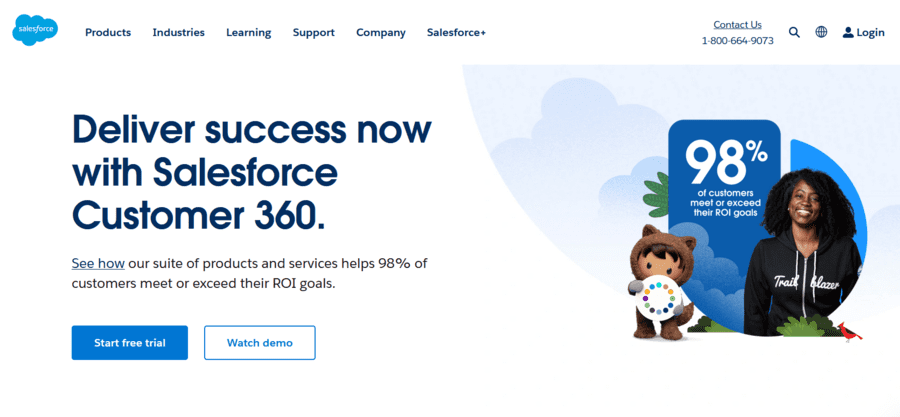 SalesForce pricing page