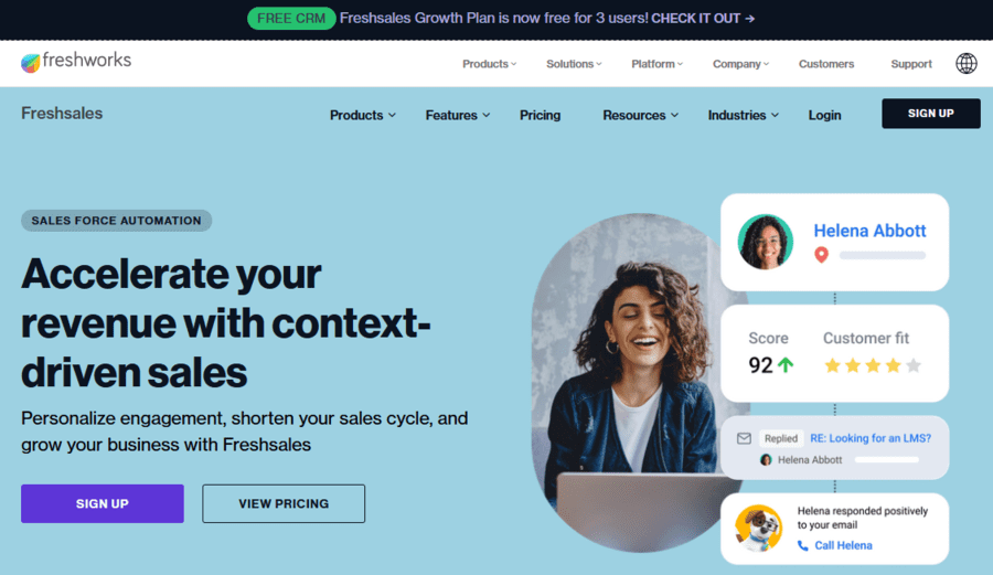 Freshworks pricing page