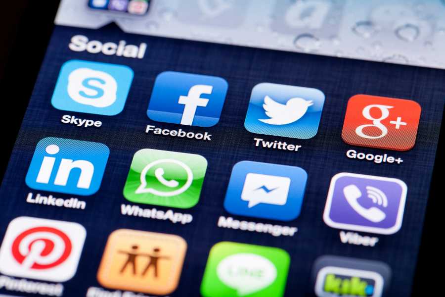 a colllection of social media apps