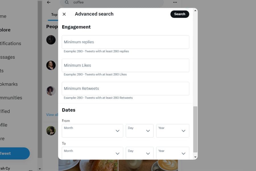 a third screenshot of the twitter advanced search form