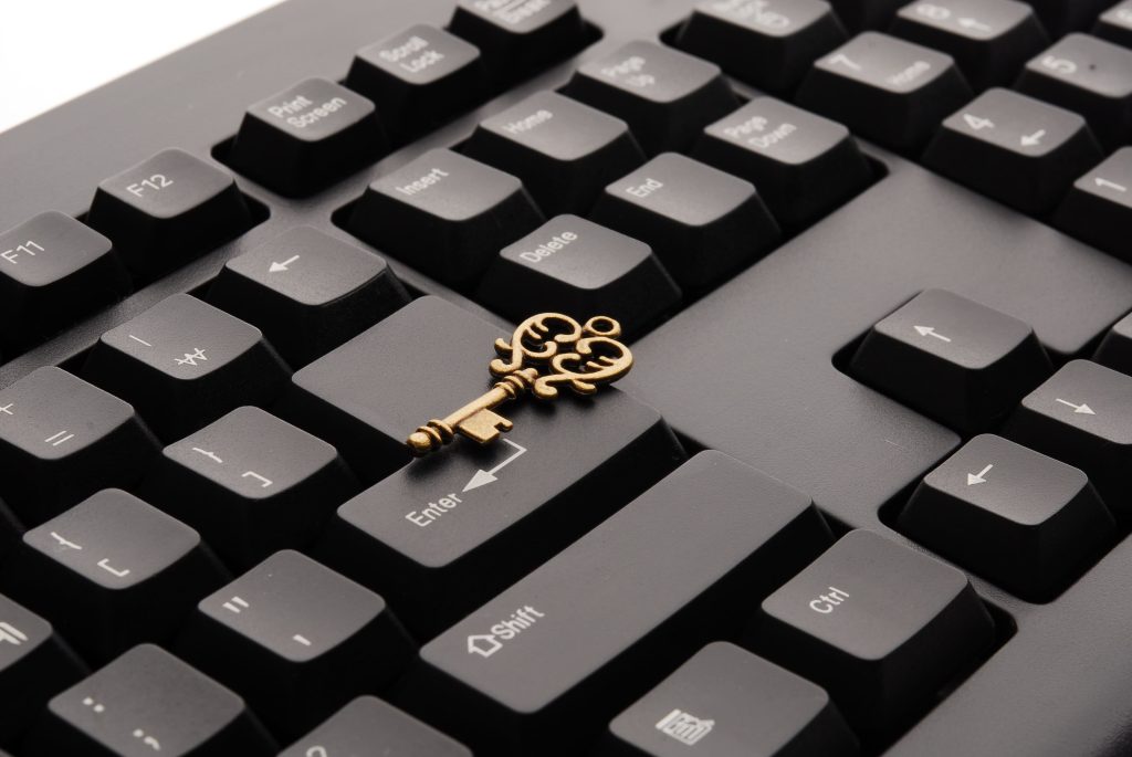 a key on a keyboard