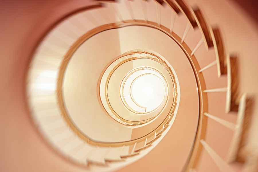 a spiral staircase