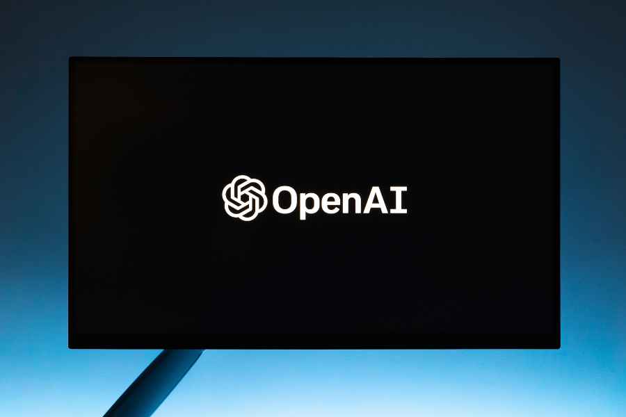 open ai name and logo on screen