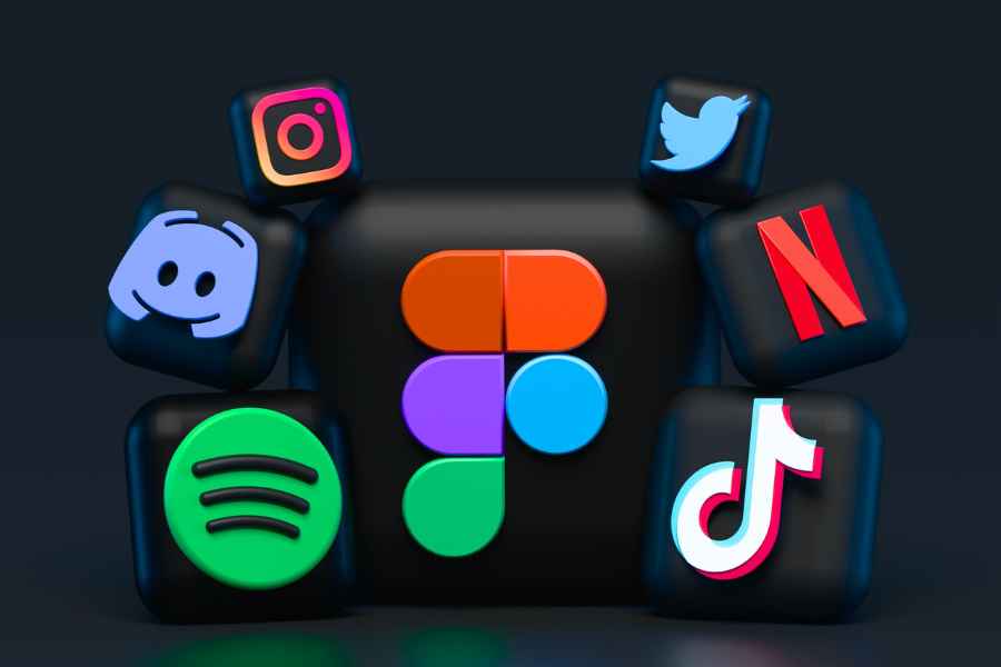 a collection of social media icons