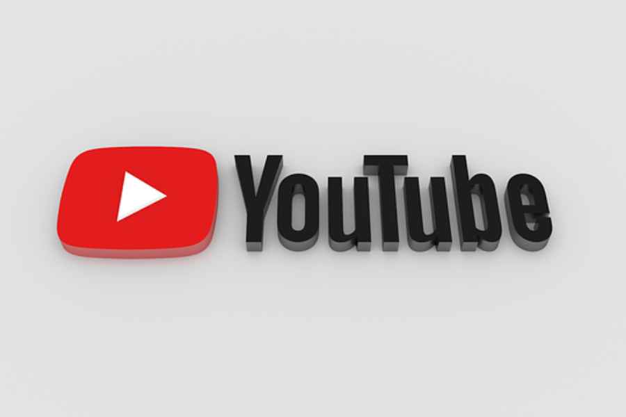 Youtube logo on a white background