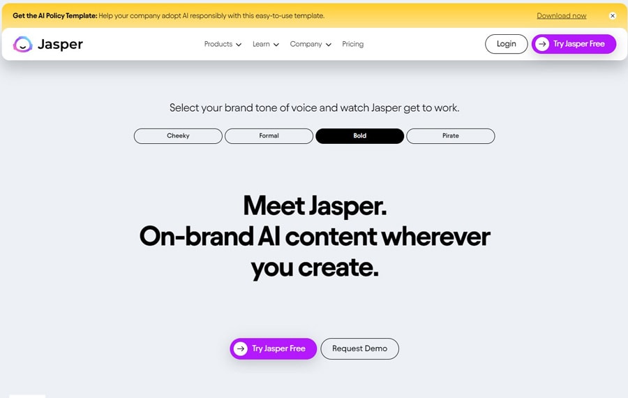 Jasper AI writing tool