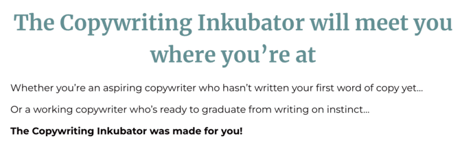 Copywriting incubator copy, addressing objections