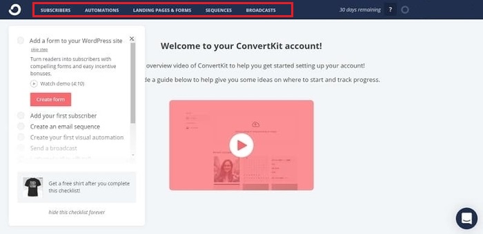 convertkit review dashboard