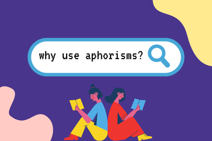 search bar with "what use aphorism?" written