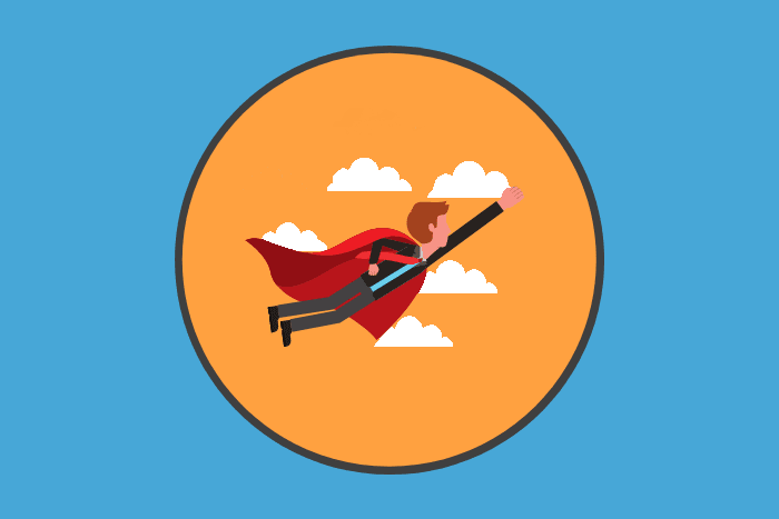 Flying superhero