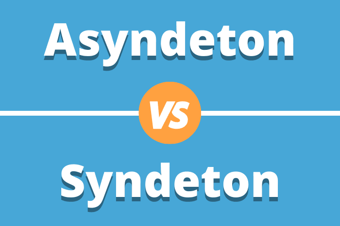 Asyndeton vs Syndeton graphic