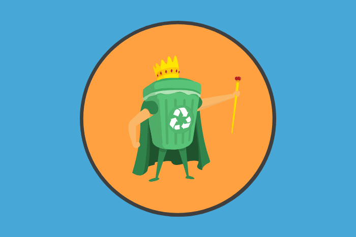 a recycling bin