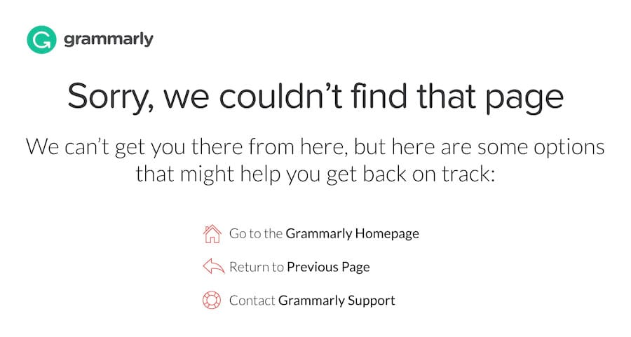 404 Page Grammarly