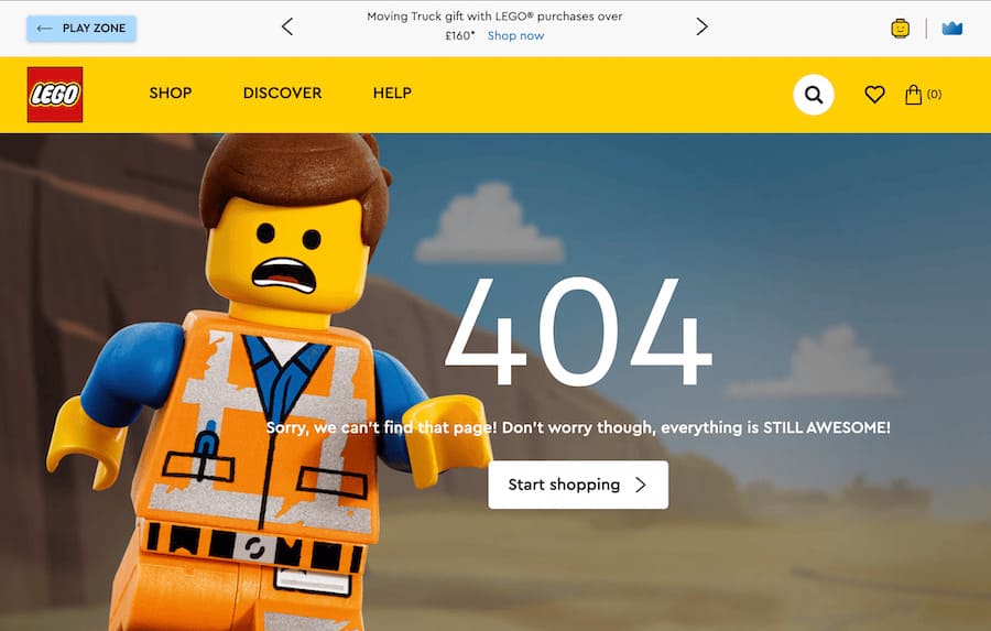 404 Page Lego